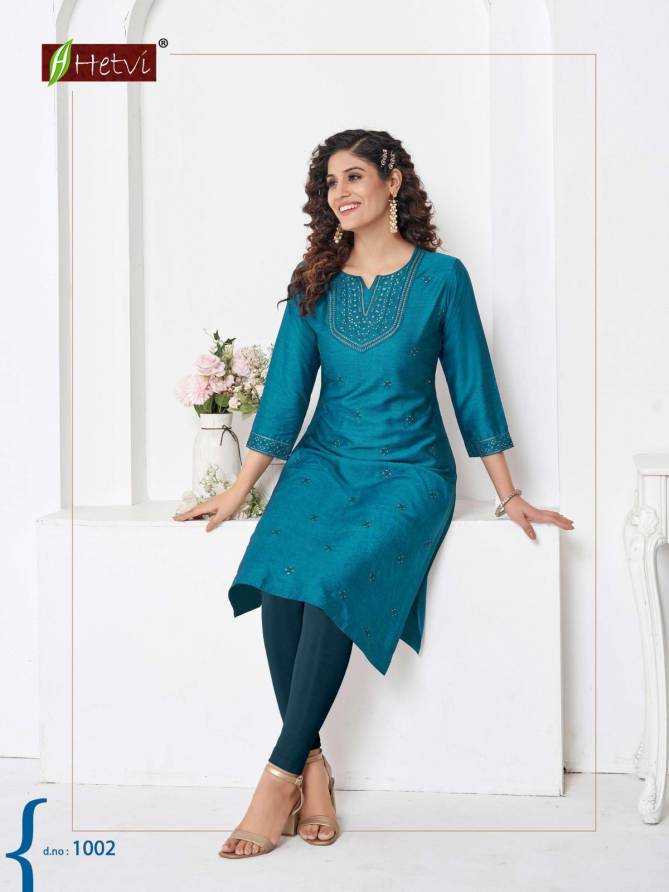Devki By Hetvi Heavy Rayon Embroidered Kurtis Suppliers In India
